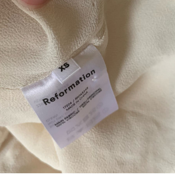 Reformation Cream Embroidered Blouse - Picture 10 of 11
